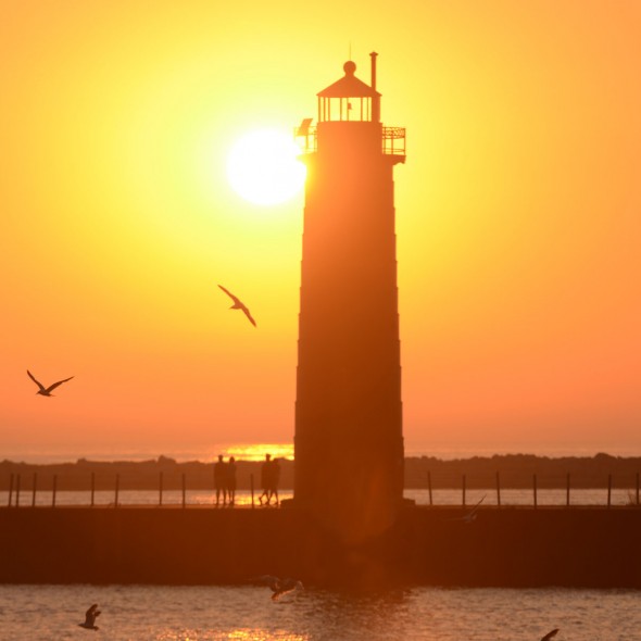 Muskegon Light House Sunset