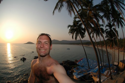 Jon at Palolem Beach Sunset