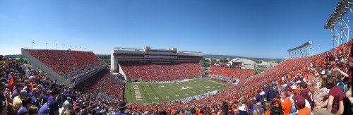 Lane Stadium Panoramic during the ECU vs VT Football Game