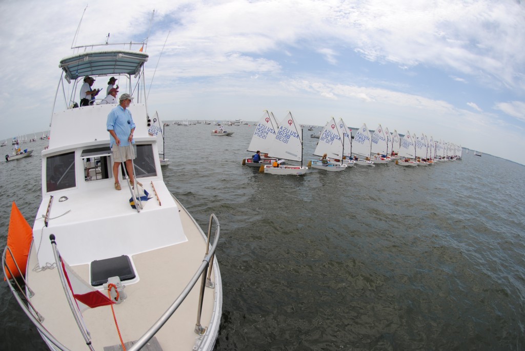 Shot of Mr. Roberts at the start of a race on Wednesday