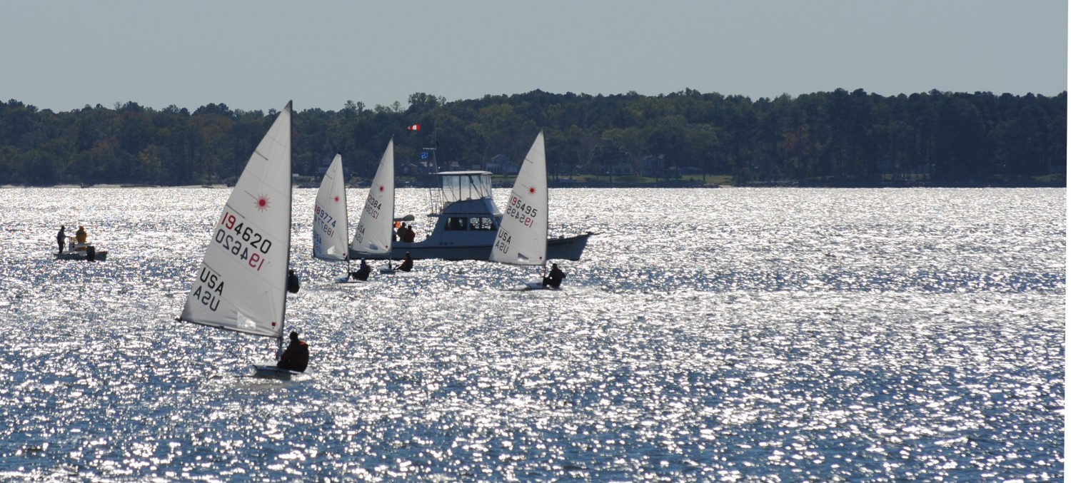 Mr. Roberts and Lasers on Fishing Bay