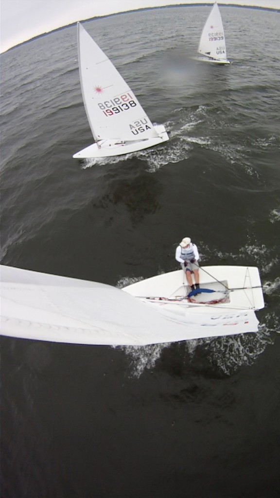 View from the top of the mast of our practice