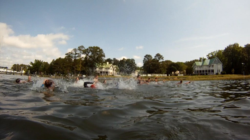 Start of the Oyster Shell Triathlon