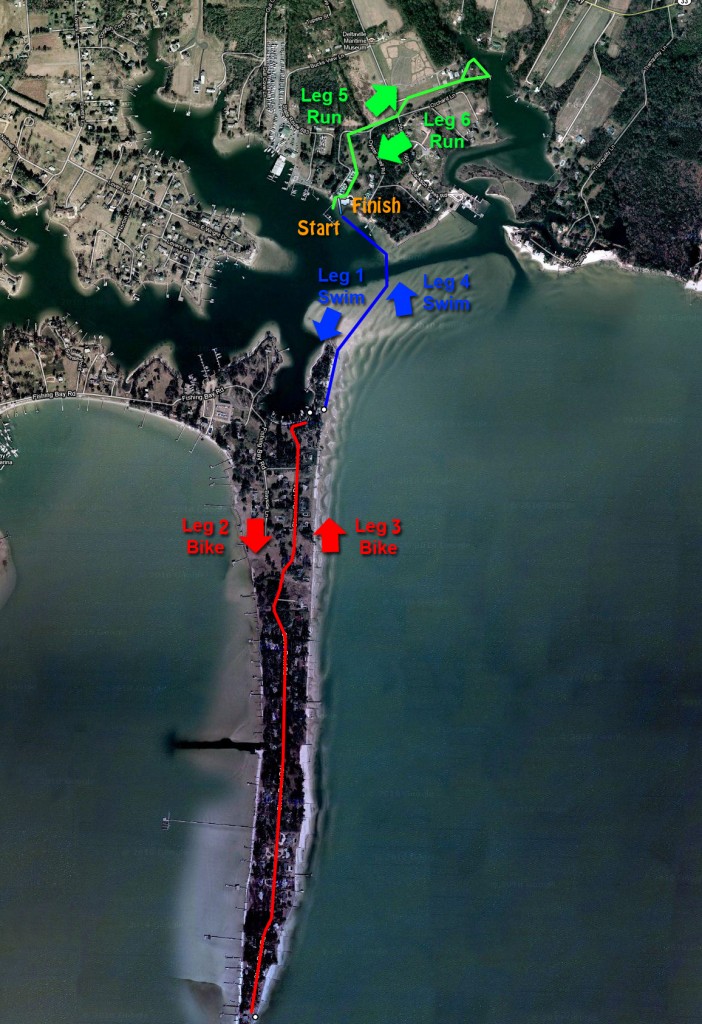 Oyster Shell Triathlon Course Map