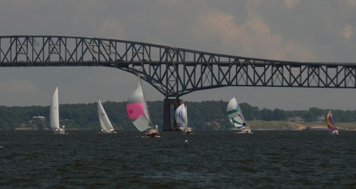 Racing under the Rappahannock River Bridge