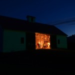 Rosegill barn just after sunset