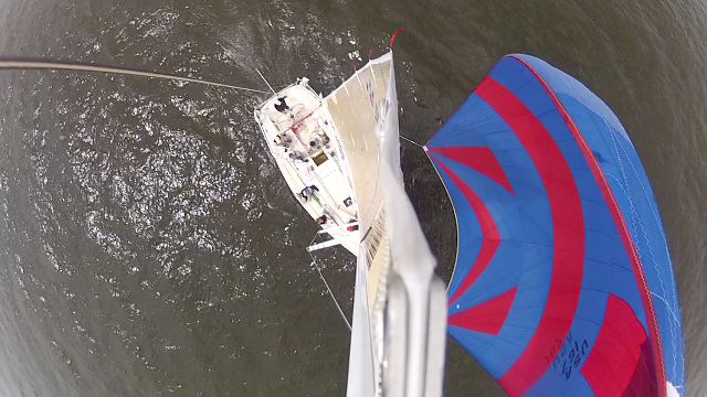 2012 Annapolis NOOD: top of mast Double Eagle from the top of the mast