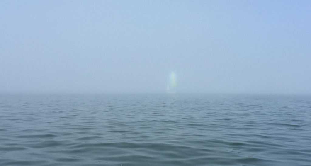 Ghosting in an out of the fog