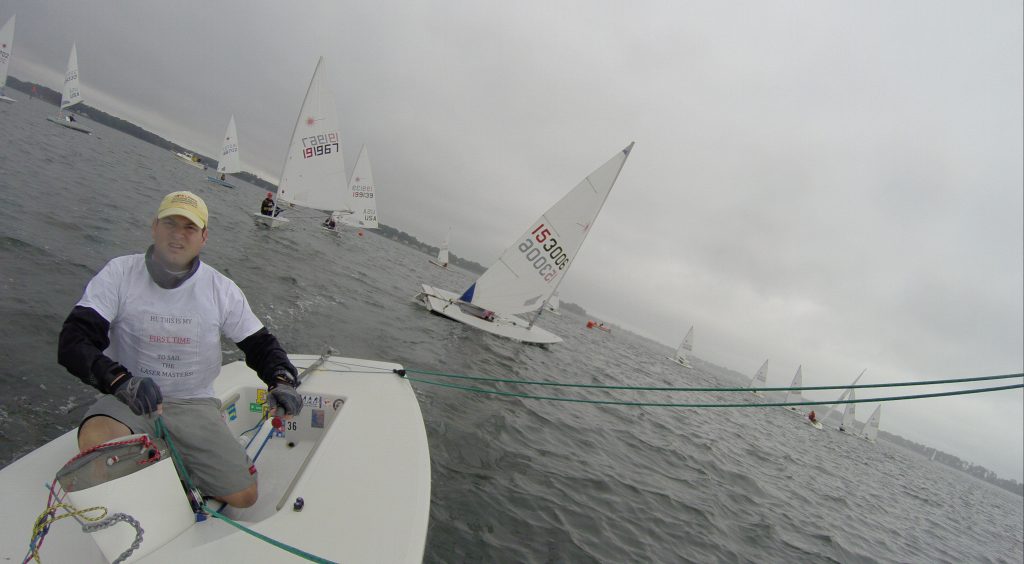 Jon sailing downwind